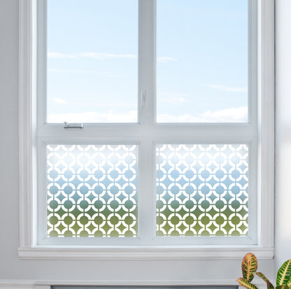 Split Circle Pattern Decorative Frosted Window Privacy Film