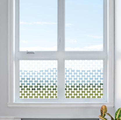 Wavy Irregular Shapes Clear Static Cling Window Privacy Film