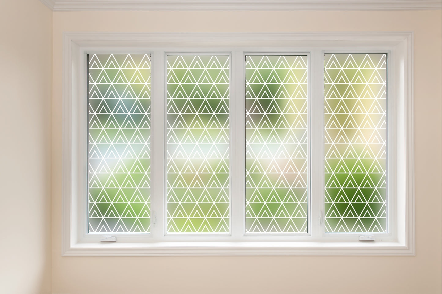 Triangle Pyramid Outline Print Privacy Frosted Window Film