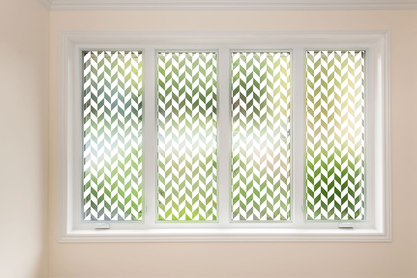 Chevron Pattern Privacy Frosted Window Film