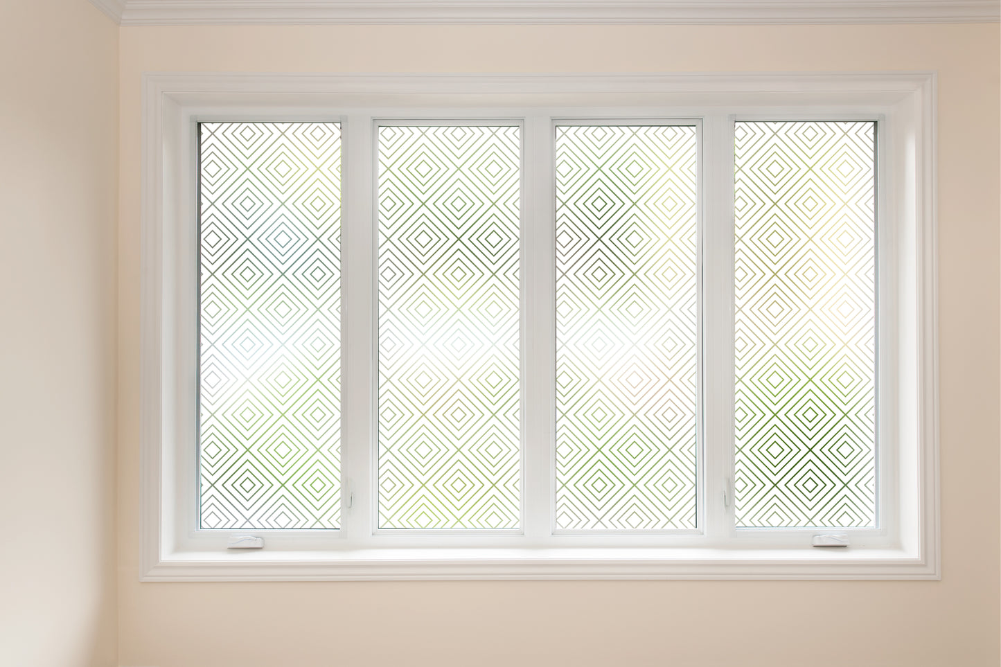 Thick Diamond Square Privacy Frosted Window Film