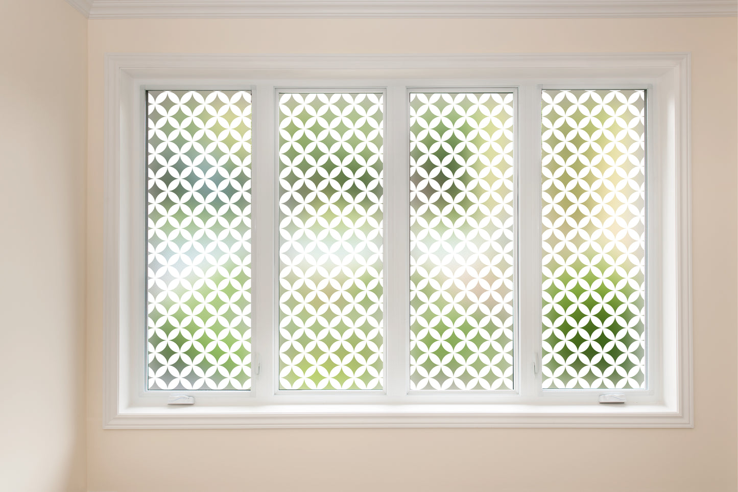 Circle Quarters Frosted Glass Film