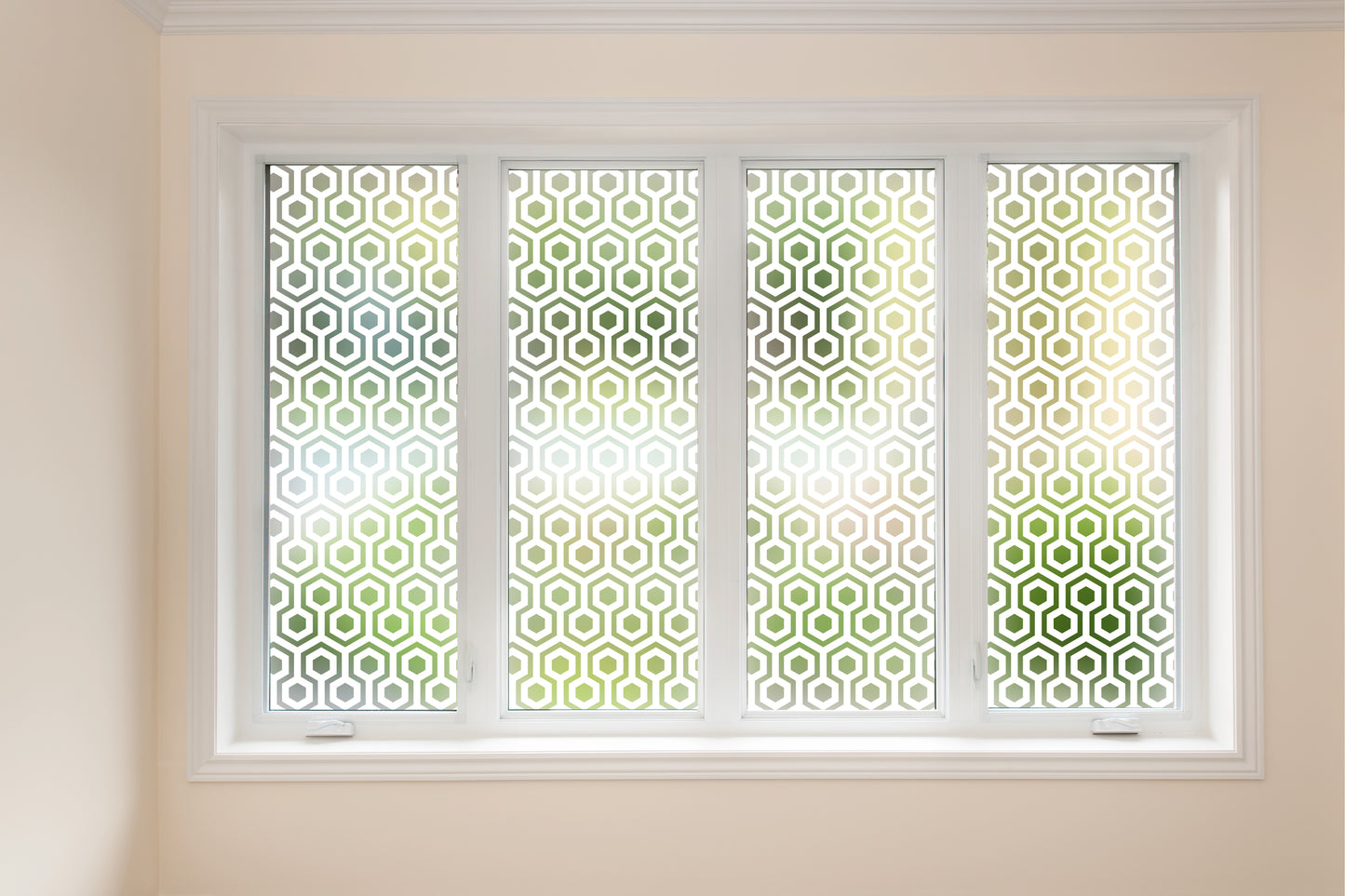 Chunky Hexagon Frosted Window Privacy Glass Film