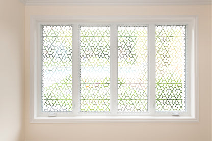 Triangle Geometric Pattern Clear Privacy Window Film