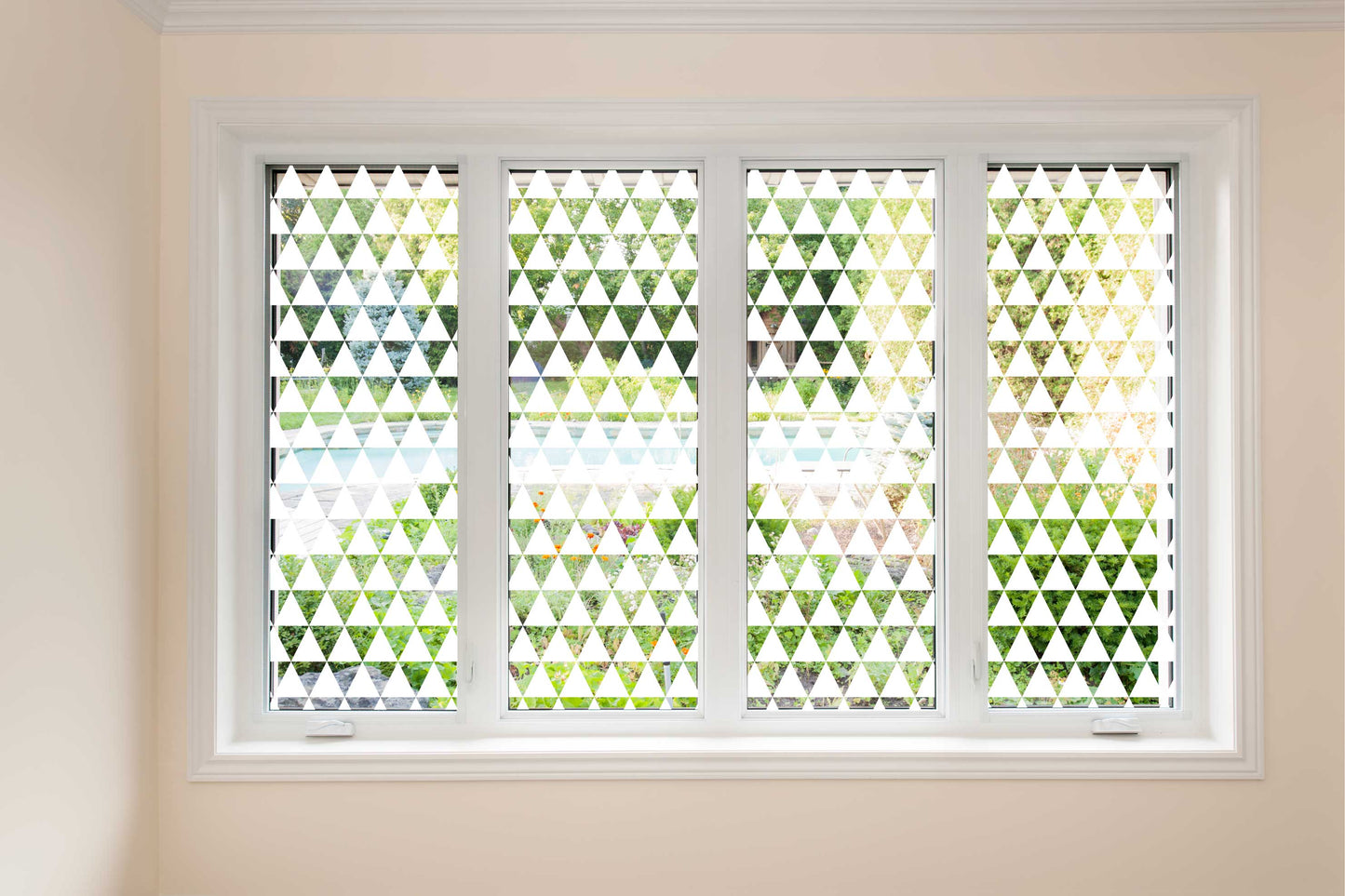 Triangle Clear Window Cling Privacy Film
