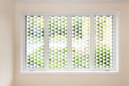 Horizontal Triangle Clear Window Cling Privacy Film
