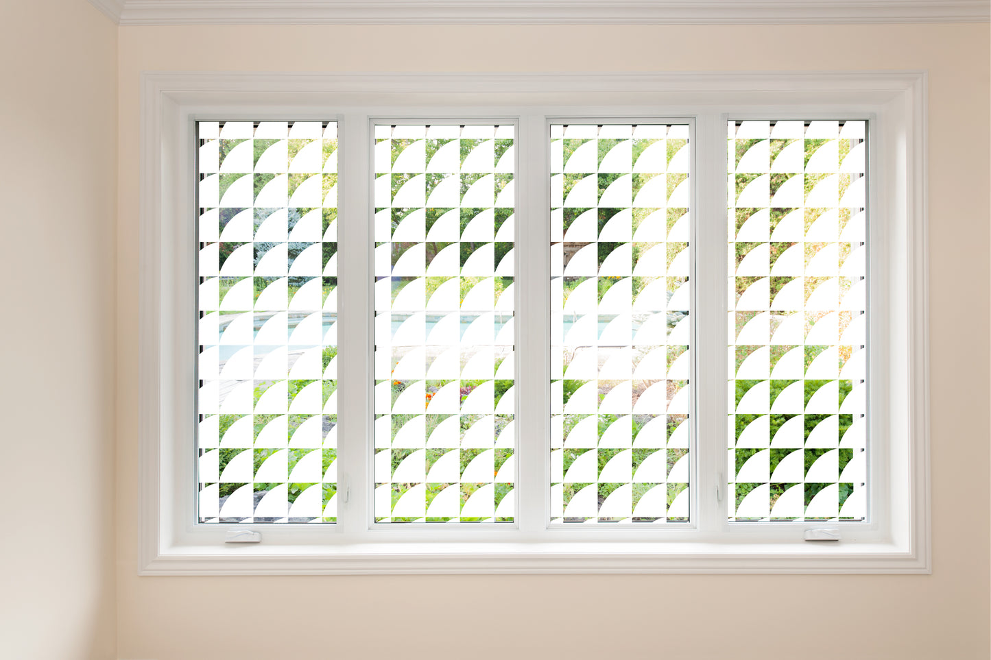 Quadrant Circles Clear Window Privacy Film