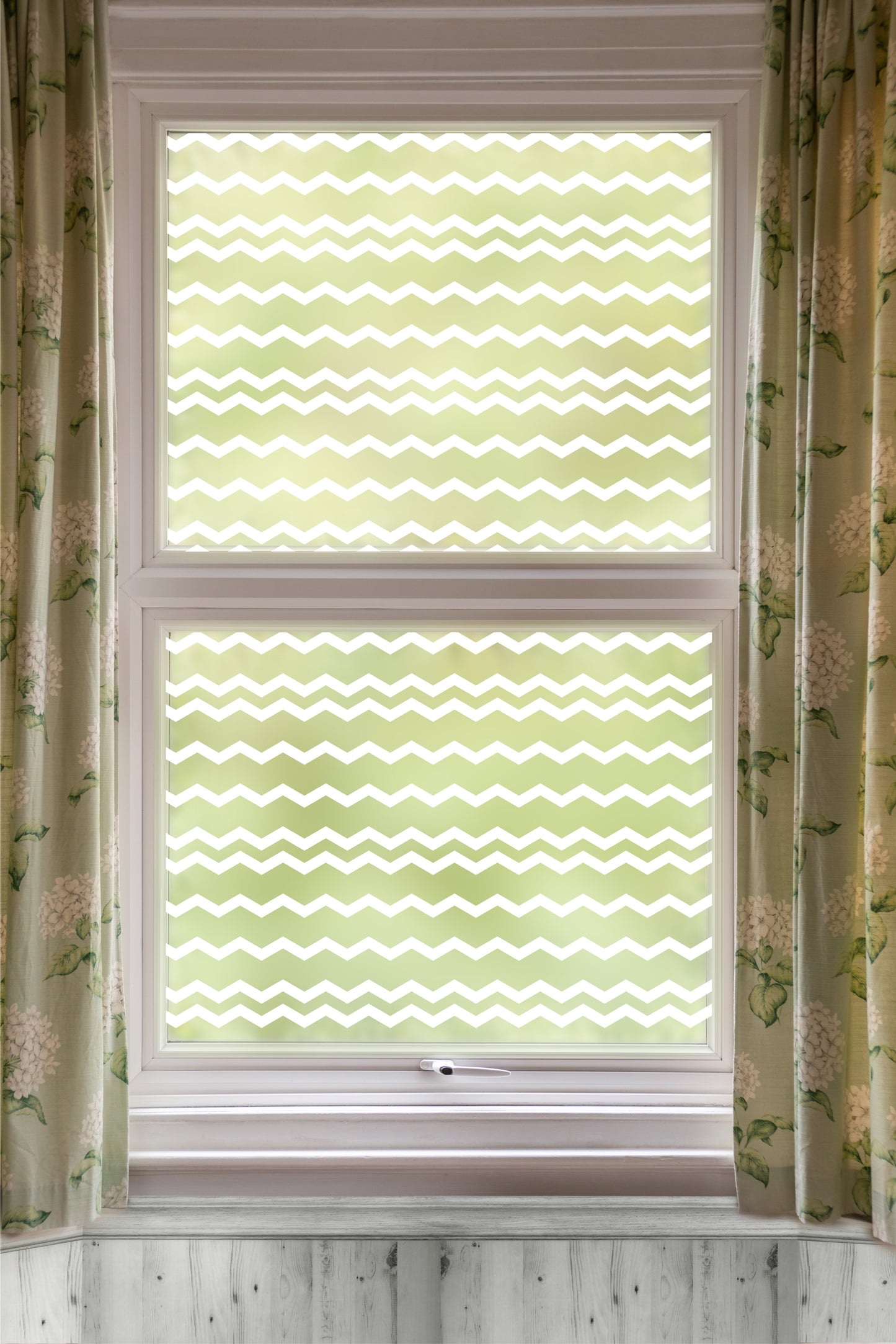 Thick Zig Zag Decorative Frosted Window Privacy Film