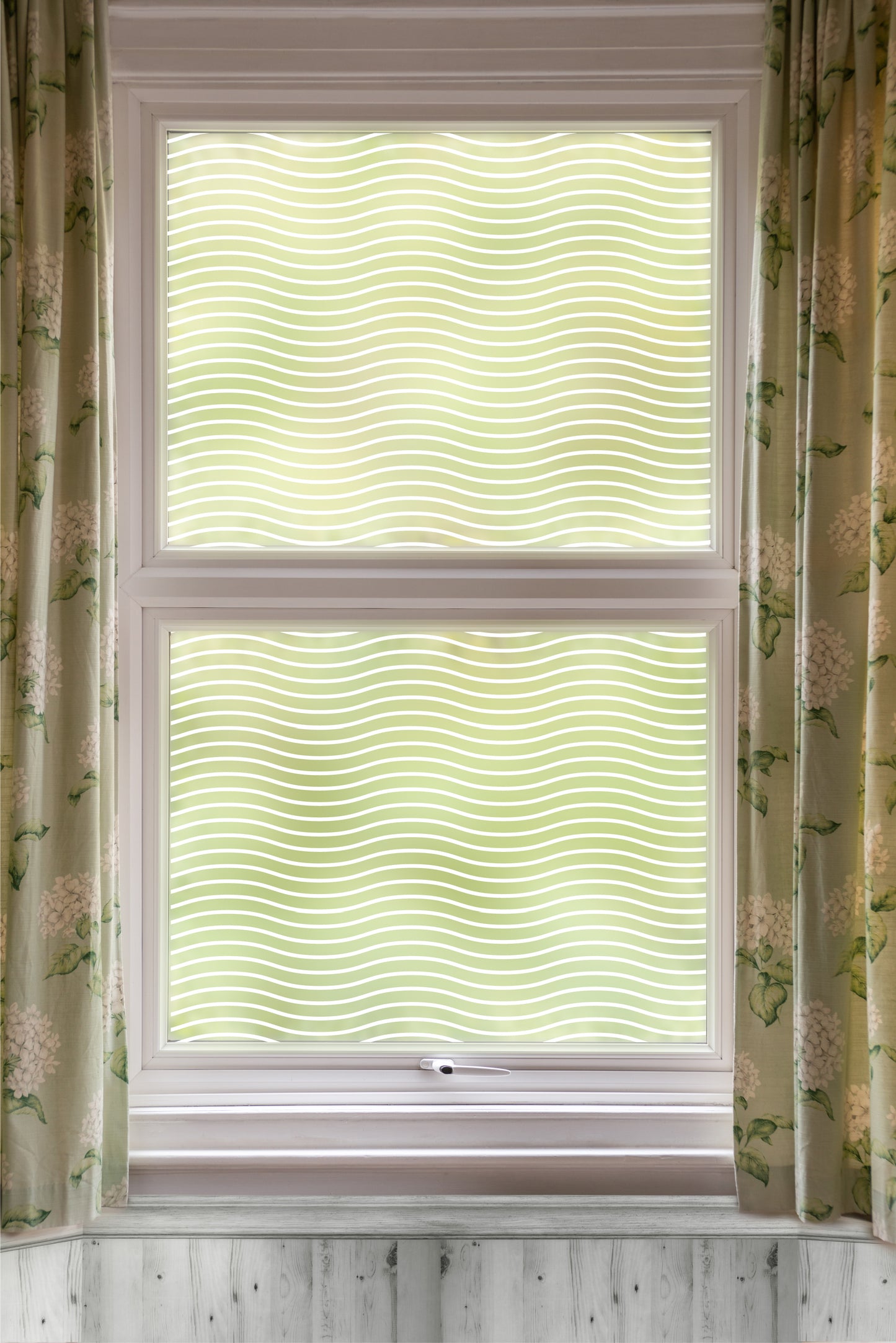 Wavy Lines Frosted Window Privacy Film