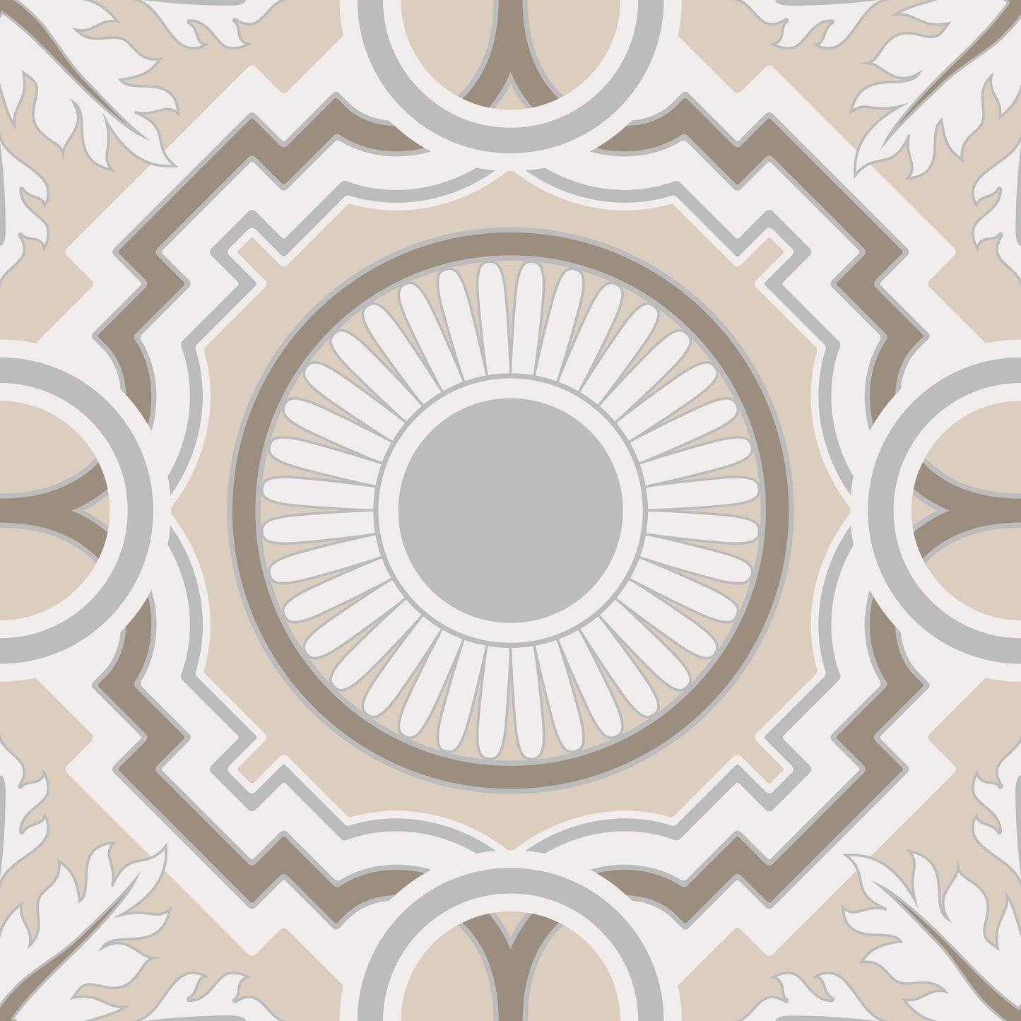 Cream Art Deco Peel & Stick Tile Stickers