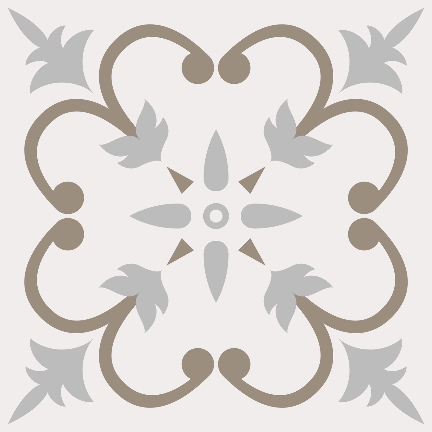 White & Grey Square Floor & Wall Tile Stickers