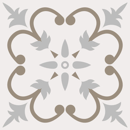 White & Grey Square Floor & Wall Tile Stickers