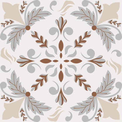 Brown Neutrals Leaf Removable Tile Stickers
