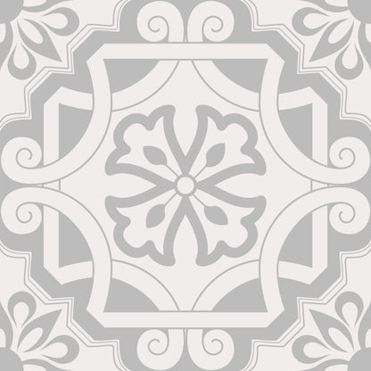 Grey White Square Knot Peel & Stick Tile Stickers