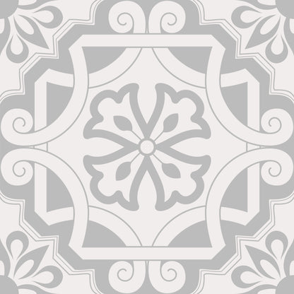 Grey White Square Knot Peel & Stick Tile Stickers