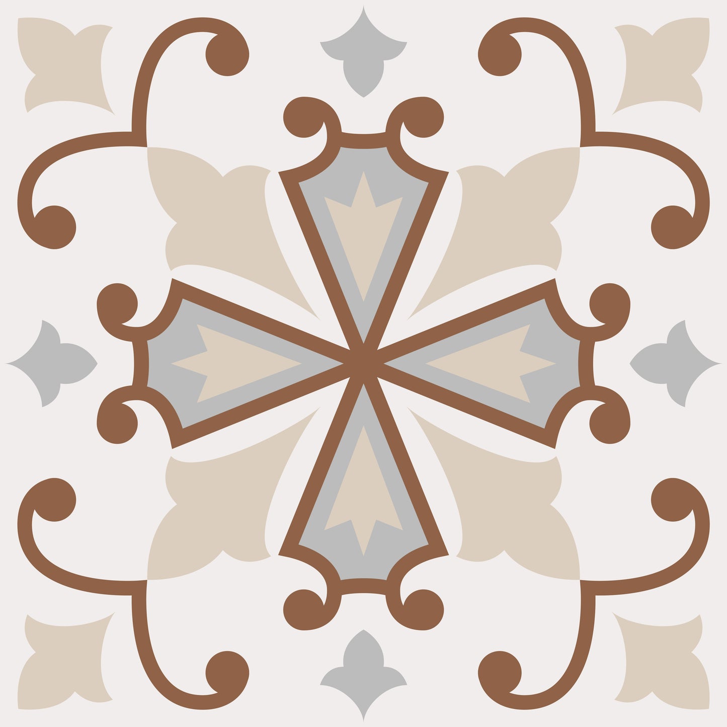 Brown Tone Windmill Removable Tile Stickers