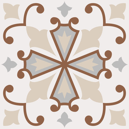 Brown Tone Windmill Removable Tile Stickers
