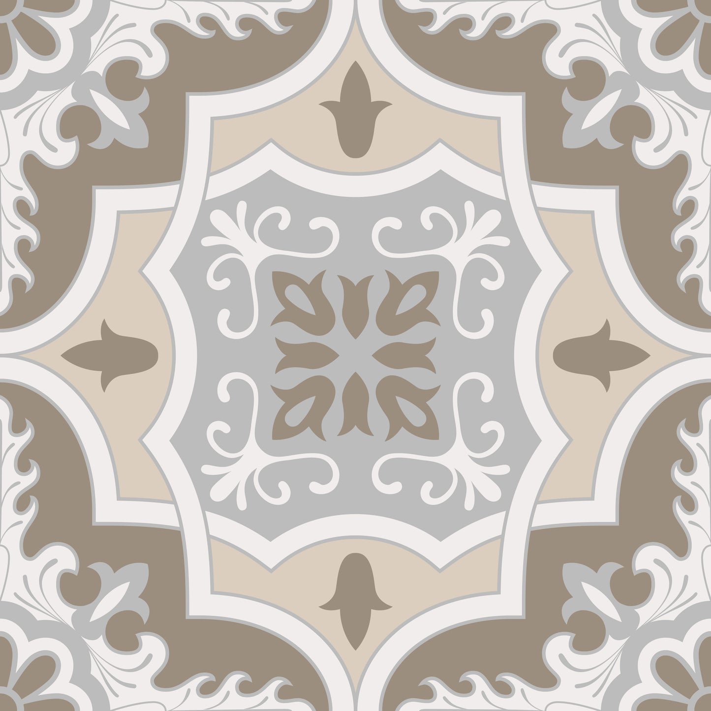 Neutral Tone Petal Link Peel & Stick Tile Stickers