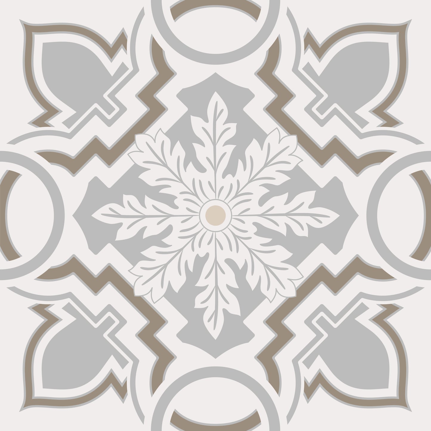 Grey Snowflake Cross Removeable Tile Stickers
