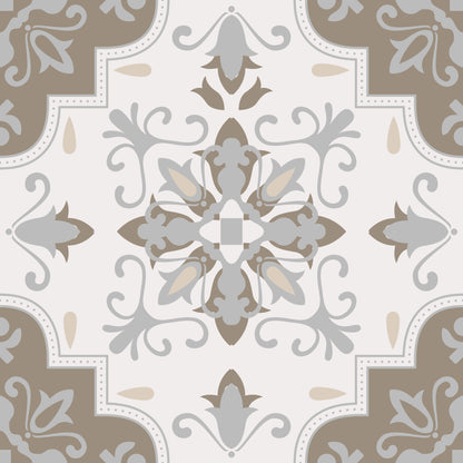 Dark Grey Fancy Snowflake Cross Peel & Stick Tile Stickers