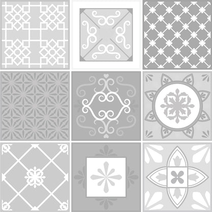 Grey Mixed Mosaic Moroccan Floor & Wall Tile Stickers