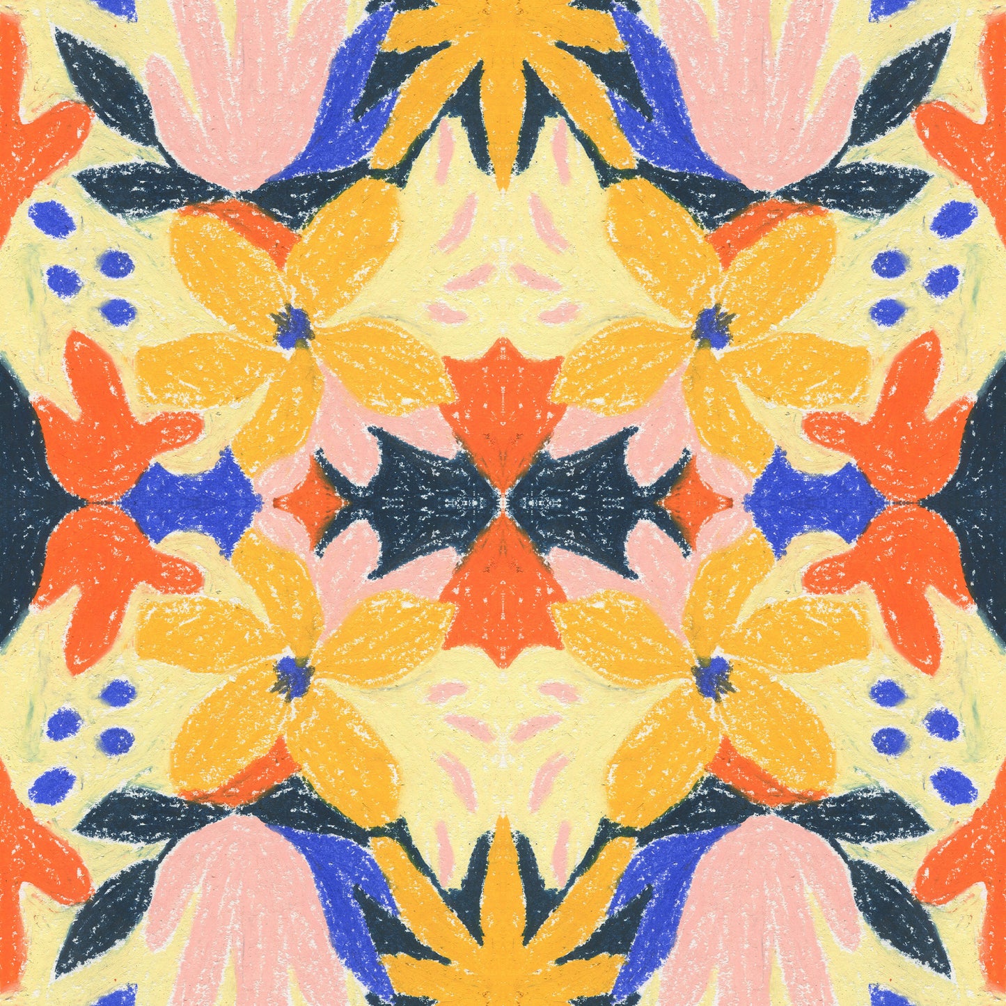 Hand Drawn Flower Pattern Vinyl Furniture Wrap