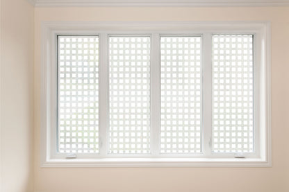 Square Pattern Frosted Window Privacy Film