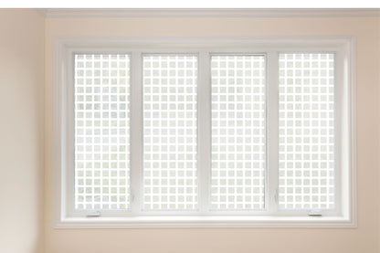 Large Square Pattern Privacy Frosted Glass Film