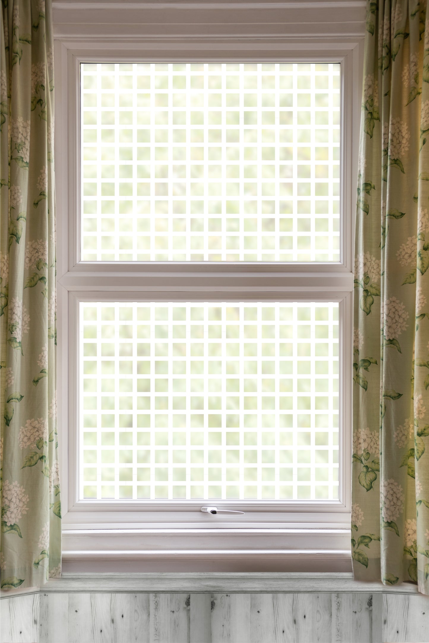 Large Square Pattern Privacy Frosted Glass Film