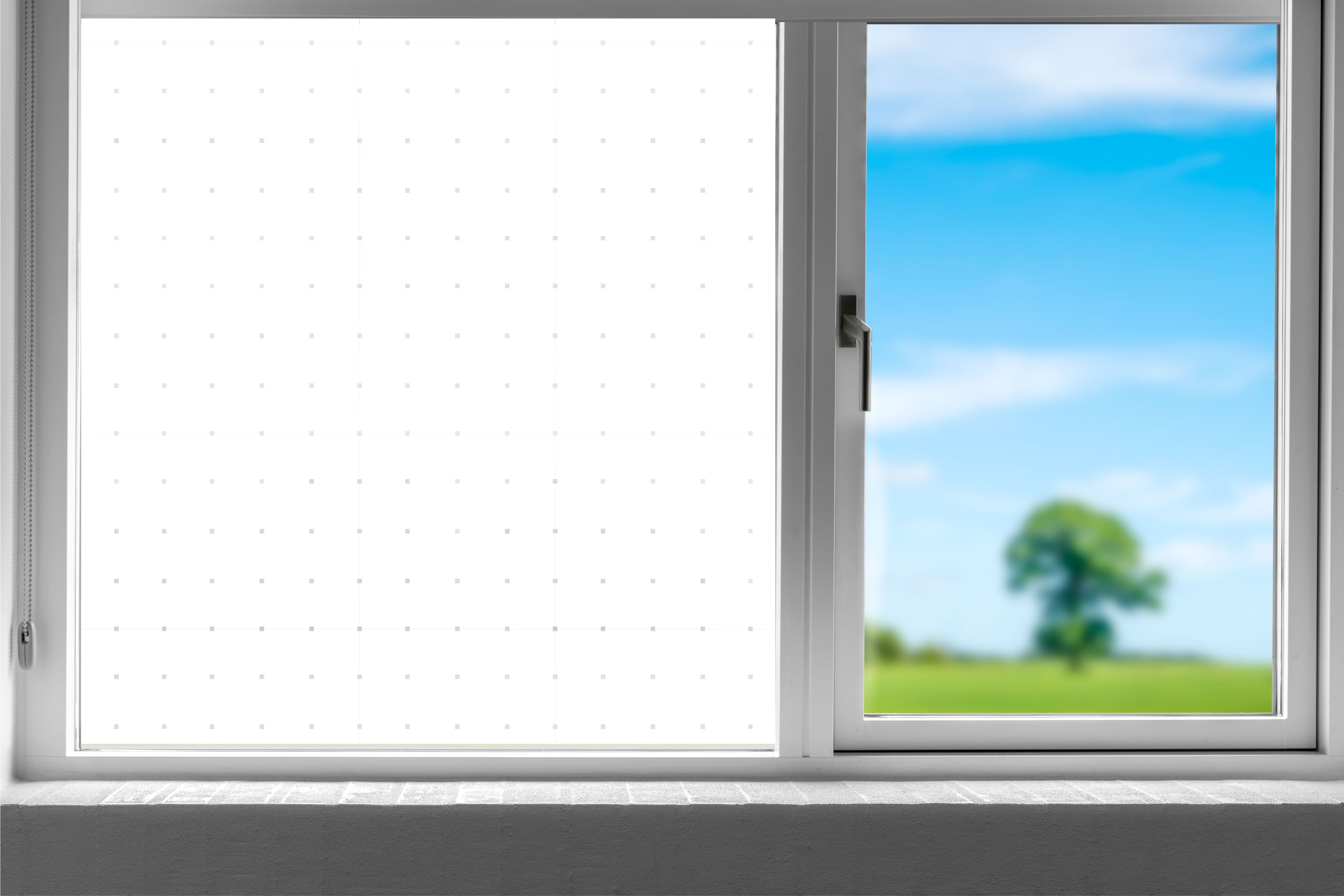 Mini Squares Decorative Privacy Frosted Window Film