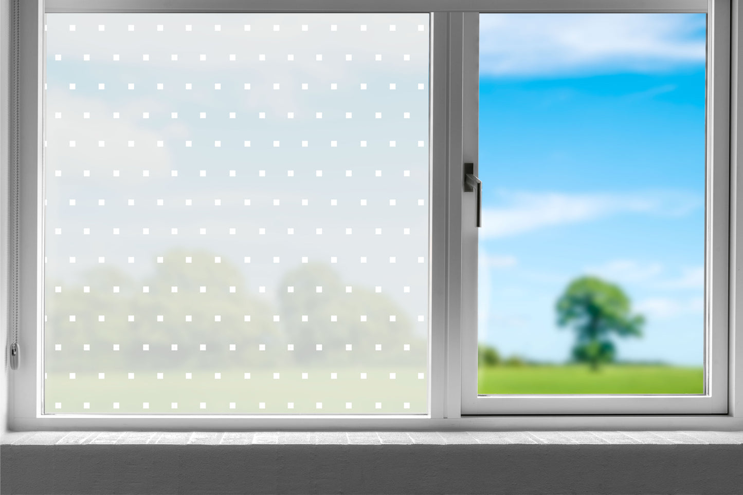 Micro Square Pattern Frosted Window Privacy Film