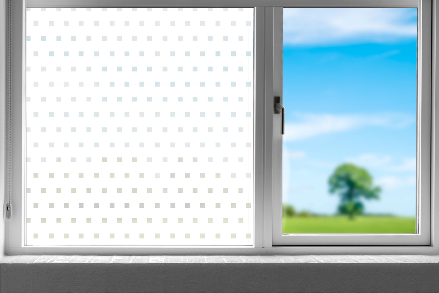 Medium Cube Square Privacy Frosted Window Film