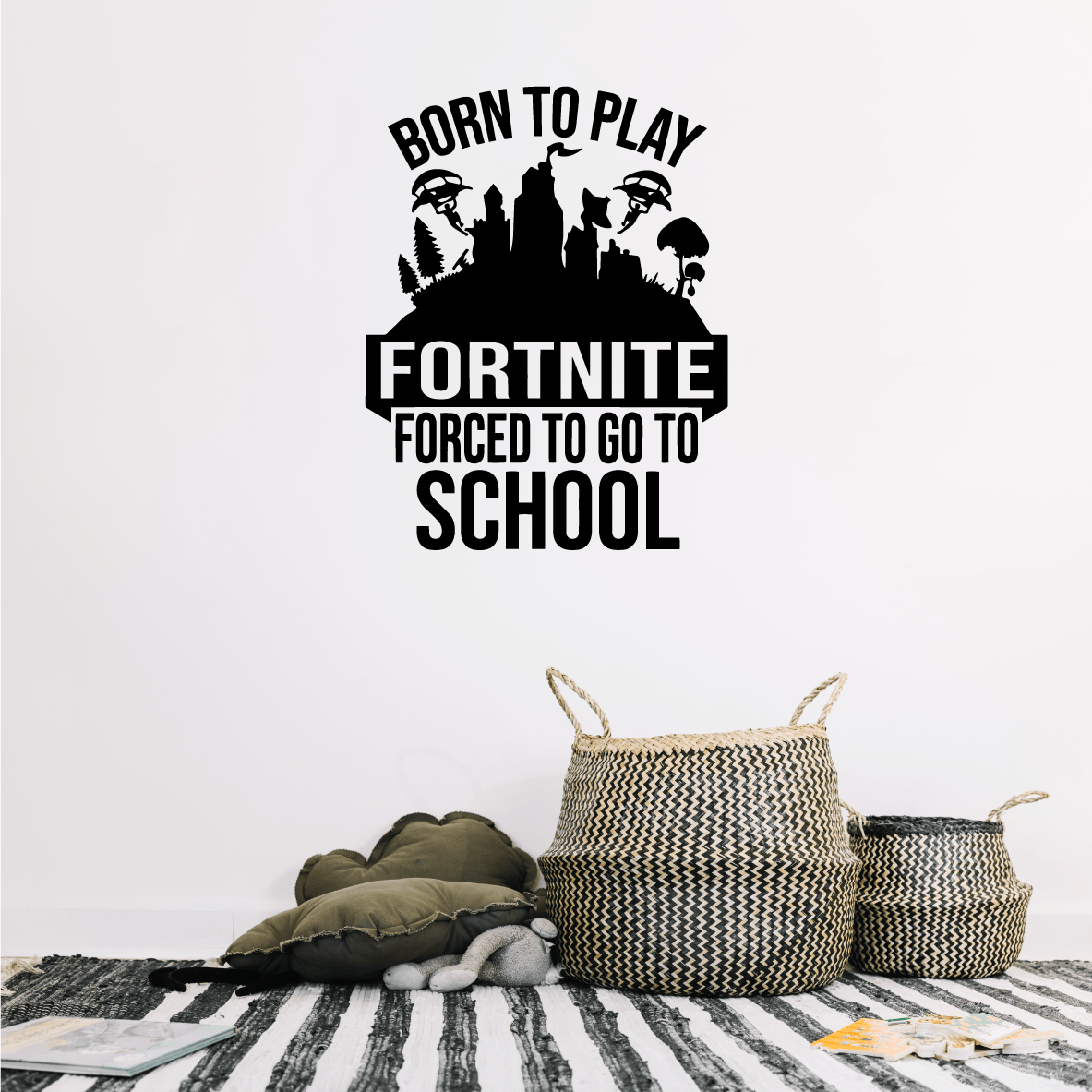 Born To Play Fortnite Children's Wall Sticker