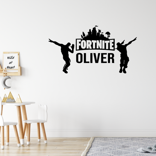 Custom Name Fortnite Wall Sticker