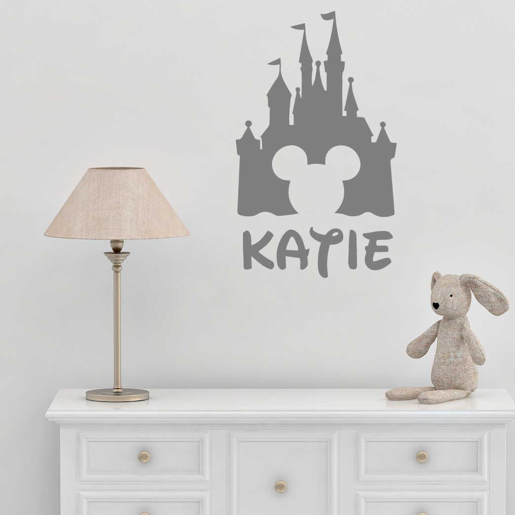 Disney Personalised Name Castle Wall Sticker