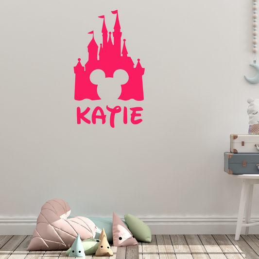 Disney Personalised Name Castle Wall Sticker