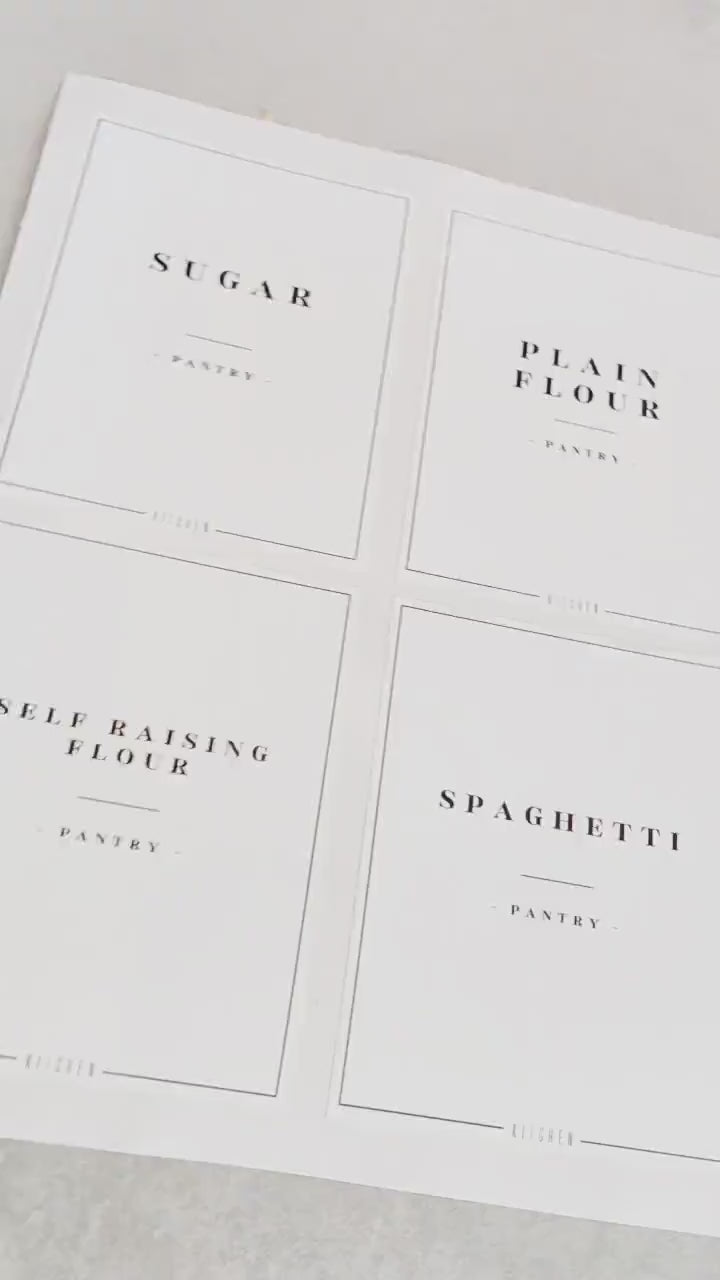 Pantry Labels Stickers For Kitchen Organisation Jars Storage For Tea Coffee Sugar Pasta Rice Spaghetti Flour Waterproof Stickers Home
