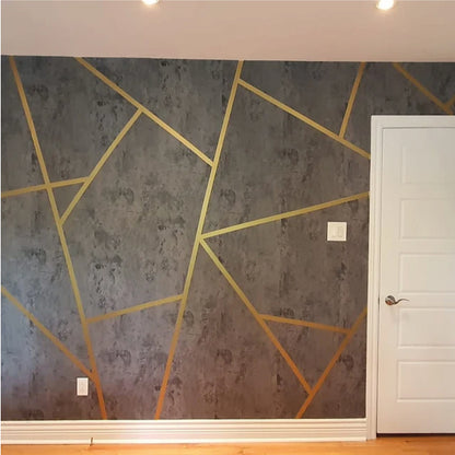 Gold Geometric Lines Wall Stickers 18 Pack