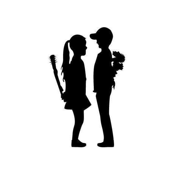 Banksy Wall Stickers Vinyl Decal Mural Boy And Girl- Design For Home Decor UK. *FREE P&P!* Christmas Gift