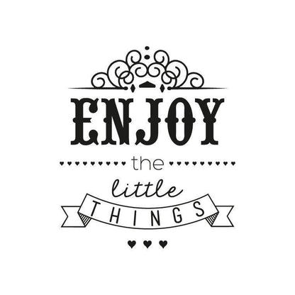 Enjoy The Little Things Wall Sticker Art Quote - Vinyl Wall Decal For Home Decor, Office, Gift, Wallpaper, Decor, Bedroom, House