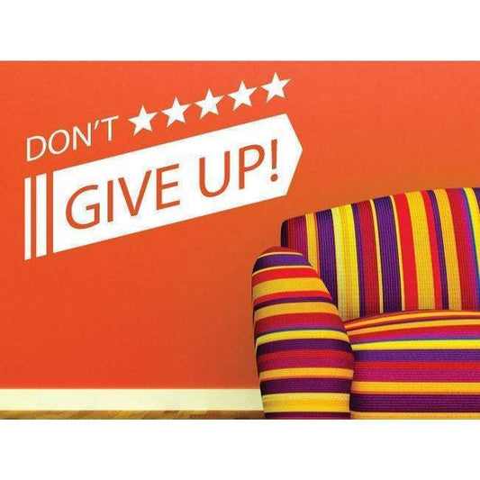 Motivational Wall Art Sticker Quote, Don't Give Up Wall Decal For School/College/Office/Home Decor Christmas Gift