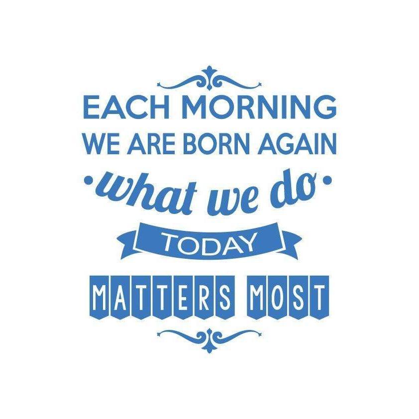 Wall Sticker Decal Quote - Each Morning Motivational Art Quotes. For Home Decor and Office Christmas Gift