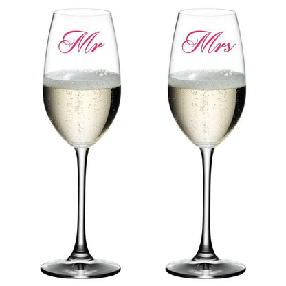 Mr Mrs Wedding Glass Decal, Table, Decoration Sticker Gift Christmas Gift