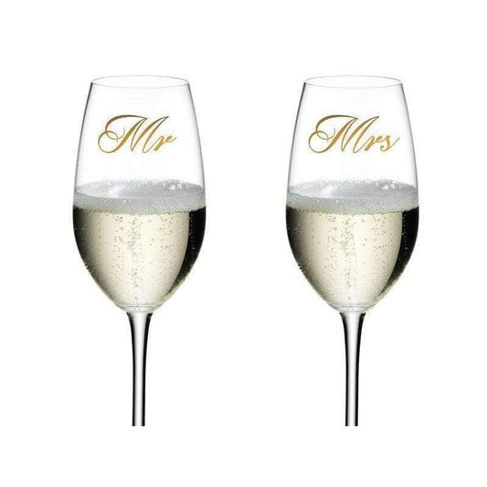 Mr Mrs Wedding Glass Decal, Table, Decoration Sticker Gift Christmas Gift