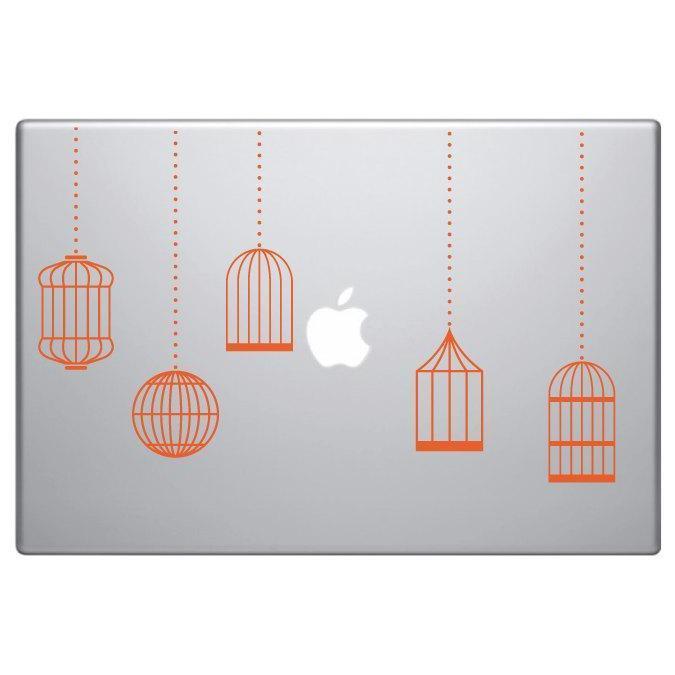 Macbook/Pro Decal Sticker 5 Hanging Bird Cages For Laptop/iPad Christmas Gift
