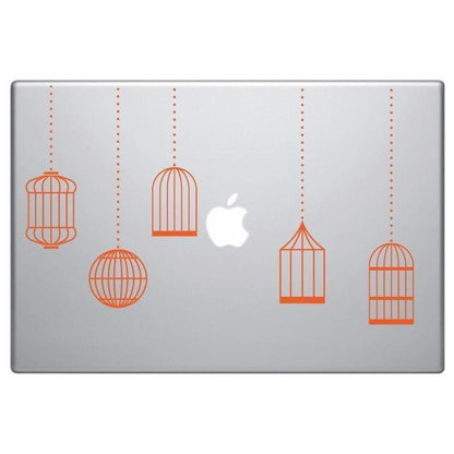 Macbook/Pro Decal Sticker 5 Hanging Bird Cages For Laptop/iPad Christmas Gift