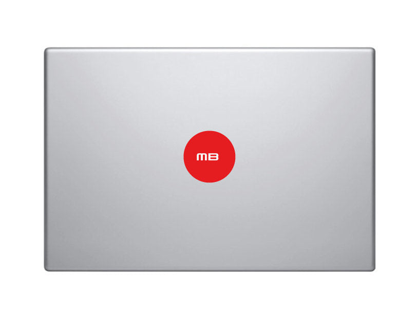 2x Macbook Decals Custom Personalised Initials | Removable Vinyl Laptop/iPad Sticker Christmas Gift