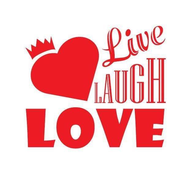 Live Laugh Love Heart Wall Art Sticker Quote - Vinyl Wall Decal Design For Home Decor UK. Mural, Wallpaper, Gift Christmas Gift