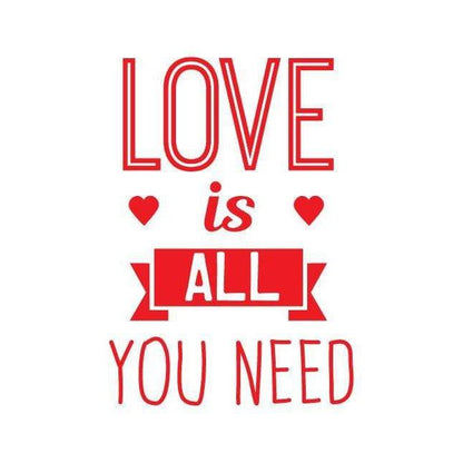Love Is All You Need Wall Art Sticker Decal Quote - Vinyl Wall Sticker Design For Home Decor UK. Mural, Wallpaper, Gift Christmas Gift