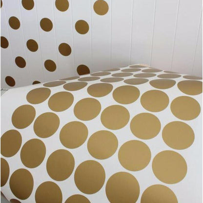 100 Gold Pola Dot Wall decals, Polka Dot Stickers, Nursery Wall Stickers, Polka Dot Decals, Polka Wall Stickers, Gold Wall Decals, Wall Art